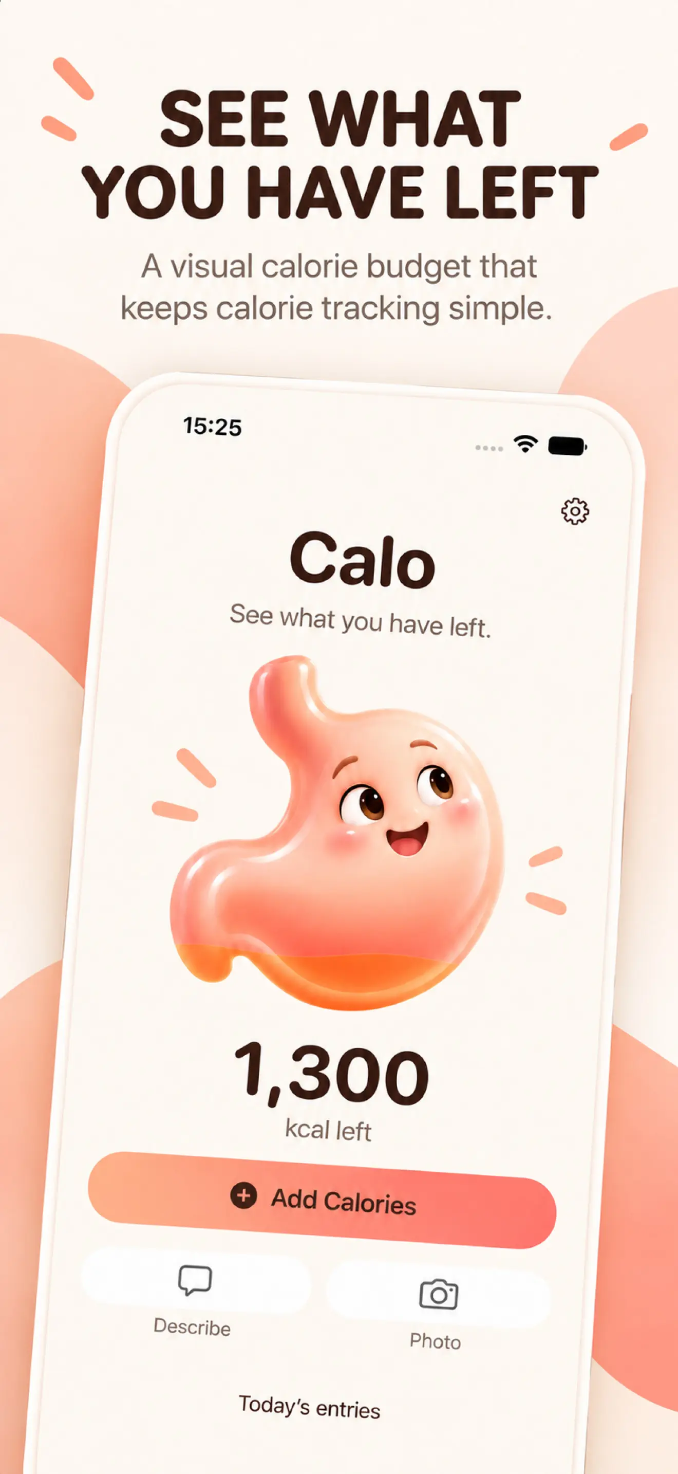 Calo visual daily calorie budget