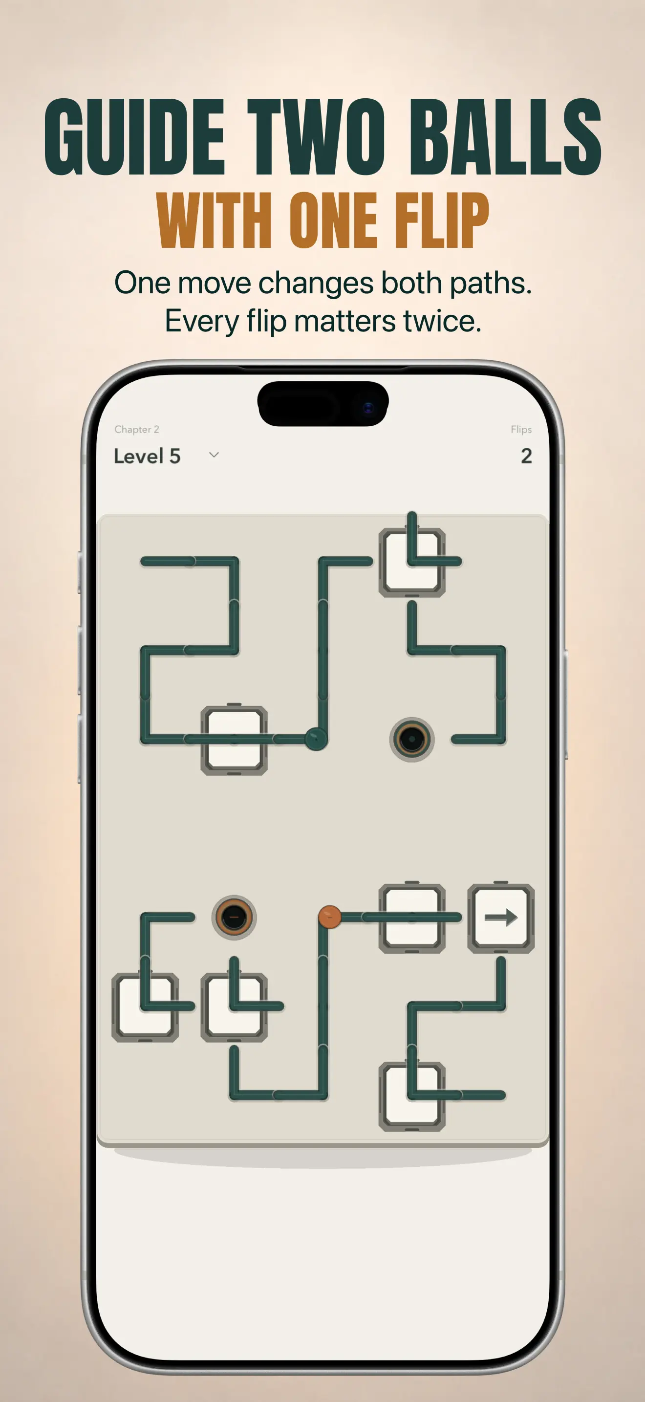 Reversify two-ball route puzzle